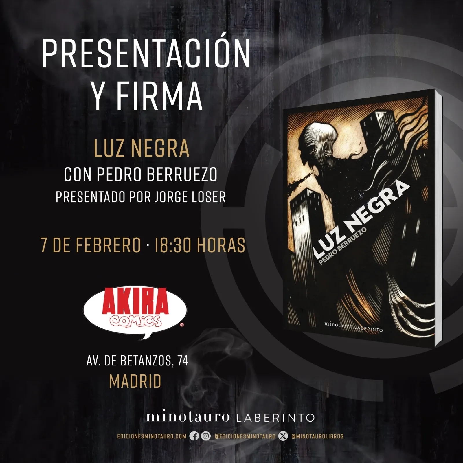 Presentación de «Luz Negra» en Akira Comics